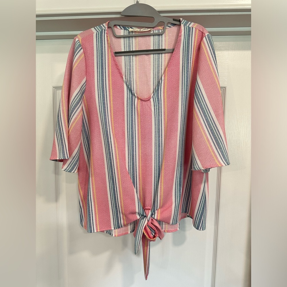 Vine and Love Striped Blouse